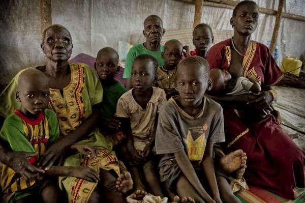 Refugees from South Sudan, Dzaipi transit centre in northern Uganda. (c)UNHCR/F. Noy